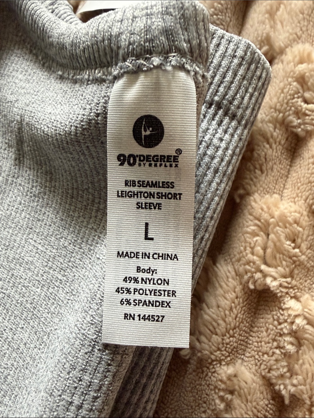 Two 90 Degree Ribbed Scoop Neck Tops (Light Gray & Dusty Blue) - Picture 10 of 11